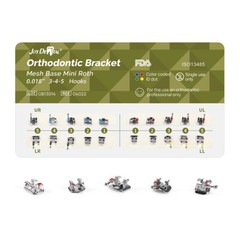 Dental Ortho Brackets Mini Roth/MBT.022″/.018 Hooks 3 4 5 Monoblock /Mesh Base