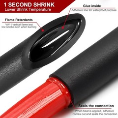 31 Ratio 1/4 6.4mm Heat Shrink Tubing Marine Grade Waterproof Adh Color: Green