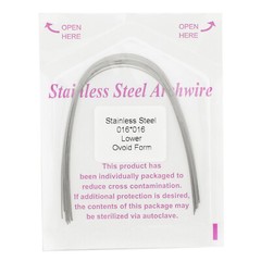 100pcs Dental Ortho Arch Wire Natural Niti Stainless S Round Rectangular Ovoid