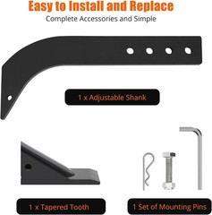1/5/6/7Pack Box Blade 18” Ripper Shank 3 Hole Box Scraper Shank