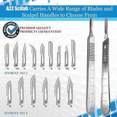 Box of 100 Sterile Surgical Blades #11 – Individually Foil Wrapped, Carbon Steel