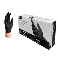 100/box /Black Nitrile Gloves 4 Mil Powder & Latex Free ExamGrade Gloves