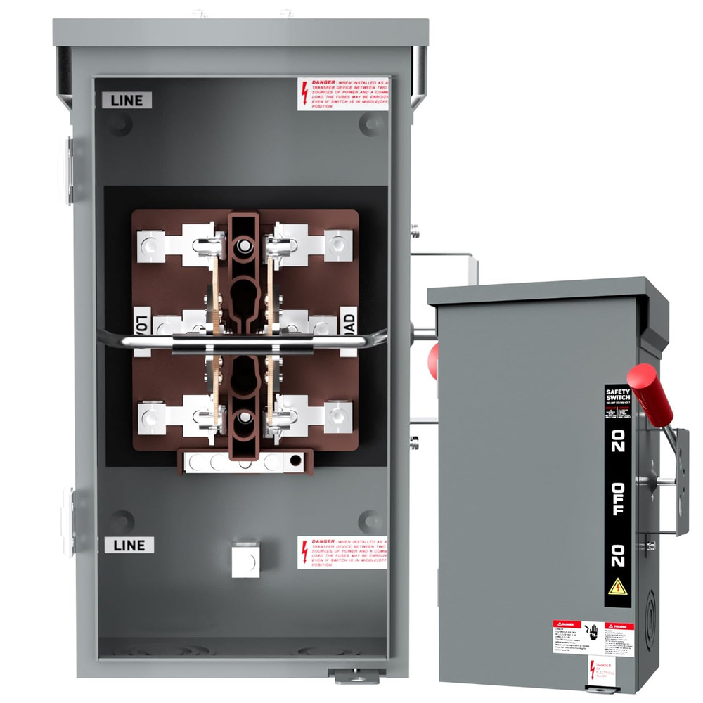 200A Generator Transfer Switch for Home Generator, 48000W Manual Double-Throw Di