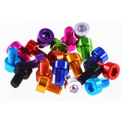 M6 Aluminum Alloy Allen Hex Socket Cap Head Screws Bolts Thread Length 8mm- 40mm