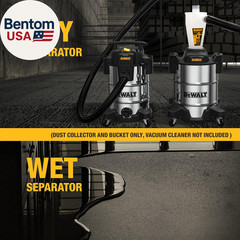 DEWALT Dust Separator with 10 Gallon Stainless Steel Tank, 99.5% Efficiency Cycl