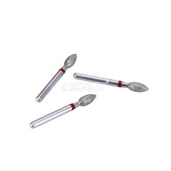 10pcs Dental FG Diamond Bur 368-023F RED Fine Grit Football High Speed Cutting