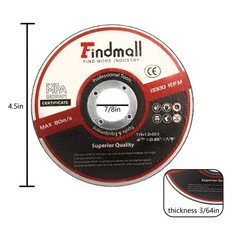 50 Pcs 4-1/2″ x 3/64″ x 7/8″ Cut-off Wheel Stainless Steel & Metal Cutting Disc