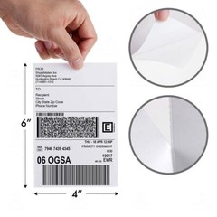 100 4″x6″ Fanfold Direct Thermal Shipping Barcode Labels for Zebra&Rollo Printer