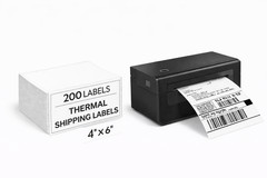 4×6 Direct Thermal Shipping Labels 200 Pack Fanfold for Rollo Zebra