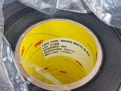 3M 8663HS Polyurethane Protective Tape 12″x36yd Matte Black Skip Slit 18 mil 700