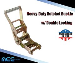 USA 2″ x 8′ Axle Strap Car Trailer Hauler Ratchet Tie Down Strap w/ Snap Hook