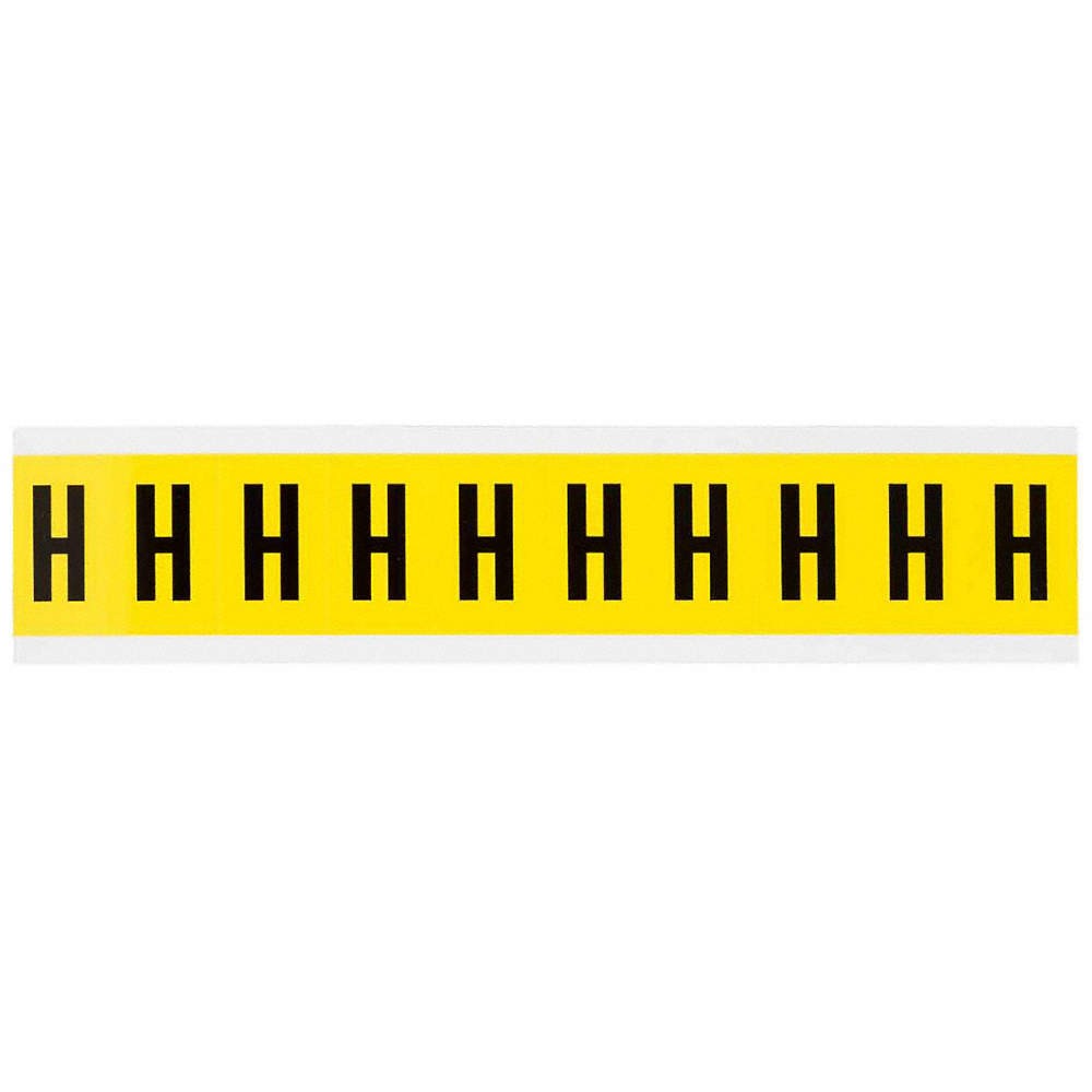 BRADY 3430-H Letter Label,H,1-1/2in.Hx7/8in.W,Vinyl 32MF81