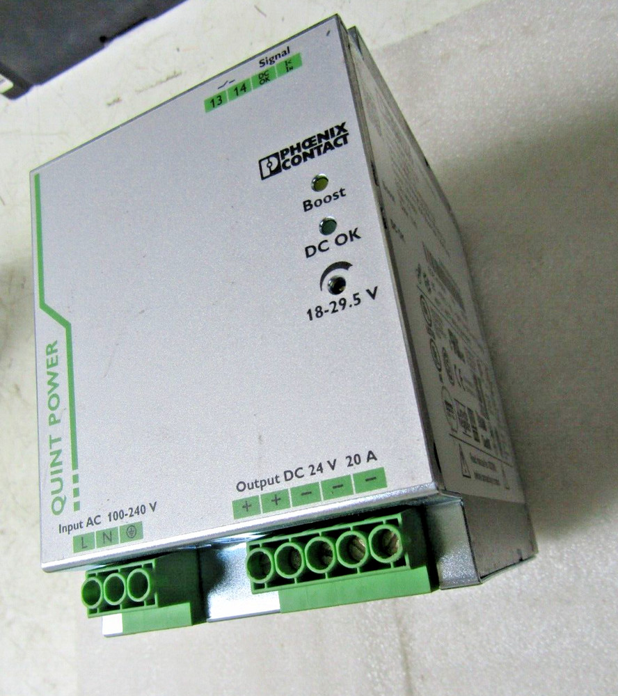 ✌ PHOENIX CONTACT QUINT-PS/1AC/24DC/20 6.0-2.6A POWER SUPPLY