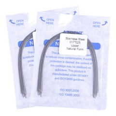 AZDENT Dental Orthodontic Stainless Steel Rectangular Arch Wires Natural Form