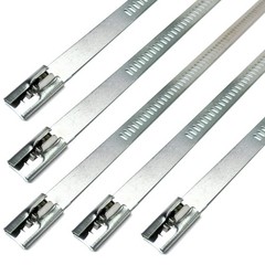 10 pack Secure 14 long Stainless Steel Positive Locking Zip Ties Heat Resistant