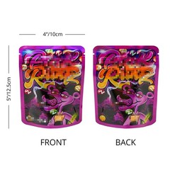 3.5g Smell Proof Resealable Mylar Bags Zip Seal Food Storage Mixed Bags 100pcs