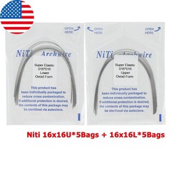 100PCS Dental Orthodontic Arch Wire Niti Stainless Steel Round Rectangular Ovoid