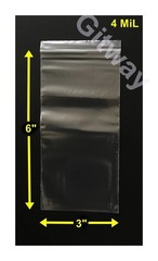 3″ x 6″ Reclosable Resealable Zipper Top Lock Clear Plastic 3×6″ Bags 4 MiL FDA
