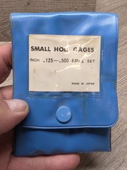 Vintage Tiger Small Hole Gage Set 0.125-0.500 Inch Range 4pcs Made in Japan