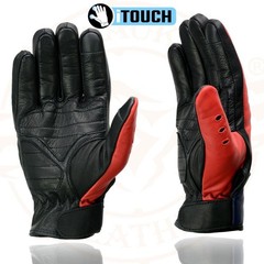 MG7527 Men’s ‘Stars and Stripes’ Leather Gloves with Touch Fingers (2X-Large)
