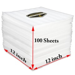 100 Foam Wrap Cushioning Sheets 12x12x1/16 packing materials for fragile items