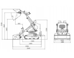 2025 13.5HP Mini Skid Steer Loader B&S Gasoline Stand-on Gas Electric Start