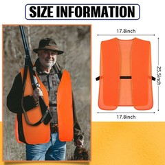 2 Pcs Medium Unisex Adult Orange Hunting Vest for Men Women Blaze Orange High…