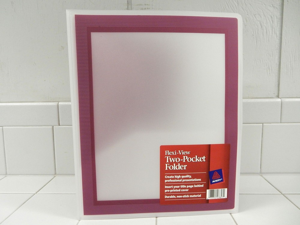 AVERY FLEXI-VIEW TWO POCKET FOLDER (2 DIFFERENT COLORS) *BUYER GETS 3 FOLDERS*