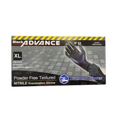 Advance Nitrile Examination Gloves 6-mil, Black – 1000 Pieces (S/M/L/XL/XXL)