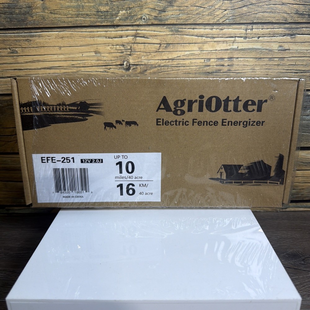 AgriOtter 2 in 1 Electric Fence Energizer Charger Plug-in & 12V Battery EFE-251