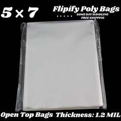 5×7 Clear PolyBags Flat Open Top Plastic Cellophane Treat Bakery Cookies Candies