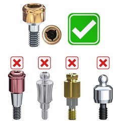 US Dental Lab 20pcs Universal Locator Abutment Male Cap Insert for Overdenture