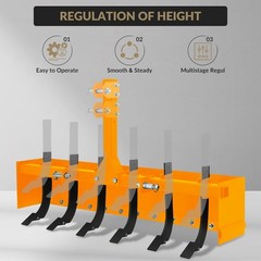 For Category 1 Tractors 3 Point Box Grading Blade Scraper Blade Steel 55″,Yellow