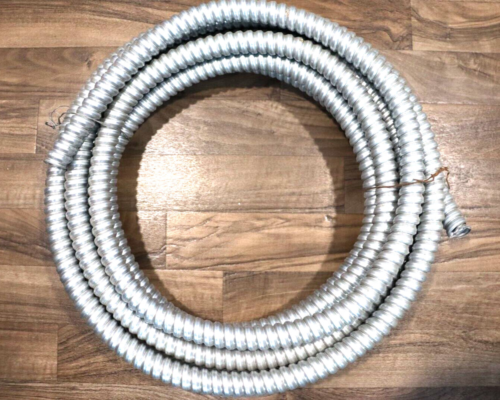 Aluminum Flexible Electrical Conduit, 1-1/2 inch in Diameter, Various Lengths