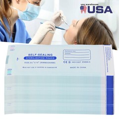 200 3.5″ x 10″ Self-ing Sterilization Pouches for Autoclave SA