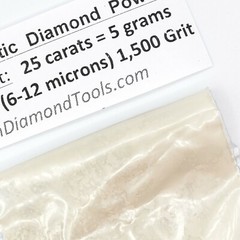 TechDiamondTools Diamond Powder 1,500 Grit 6-12 Microns, 25 cts = 5 Grams