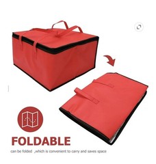 Insulated Pizza Delivery Bag for Carry Hot, 20″ x 20″ x 6″ Carrier Warmer, Insul