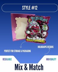 3.5g Mylar Bags With Display Box | Resealable Smell Proof | 12-128 Pack Options