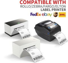 500/Stack 4×6 Fanfold Direct Thermal Shipping Labels Perforated Mailing Labels