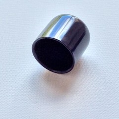 Round Dust Cap Cover ( 1-1/4″ ) Black Vinyl Tube Pipe Wood Plastic Soft Flexible