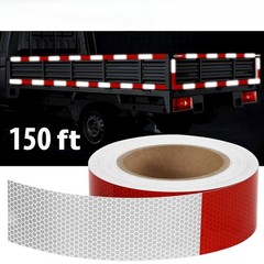 Conspicuity Tape DOT-C2 Approved Reflective Trailer Red White 2”x150’ -1 Roll