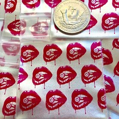 BaggiesSince1987- 1515 ZipSeal DesignBags 100PCS BUNNY PEARL RED SILVER 👀DETAIL