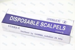 10 LOT STERILE DISPOSABLE SCALPELS #15 SINGLE USE – DENTAL,SURGICAL,DERMAPLANING