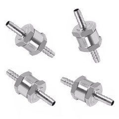 4Pcs 8mm 5/16″ Fuel Non-Return One Way Check Valve Petrol Diesel Oil Aluminum