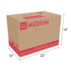 (10 pack) Medium Moving Boxes, 22 in. L x 13 in. W x 15 in. H, Kraft