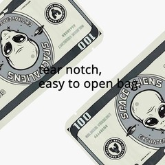 100pcs Money Printed Mylar Bags Eco-friendly Smell Proof Resealable 1g