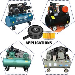 Air Compressor Noise Reducer Silencer Muffler Intake Air Filter Pump Metal Paper