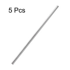 5 Pcs 5mm x 300mm Solid Round Rod for DIY Craft 304 Stainless Steel