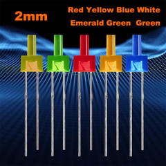 2mm Flat Top Diffused Red Yellow Blue Green White Orange Warm LED Leds Diode