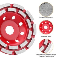 5″ Diamond Grinding CUP Wheel Disc Grinder Concrete 20 Segment 7/8″ 25/30 Grit